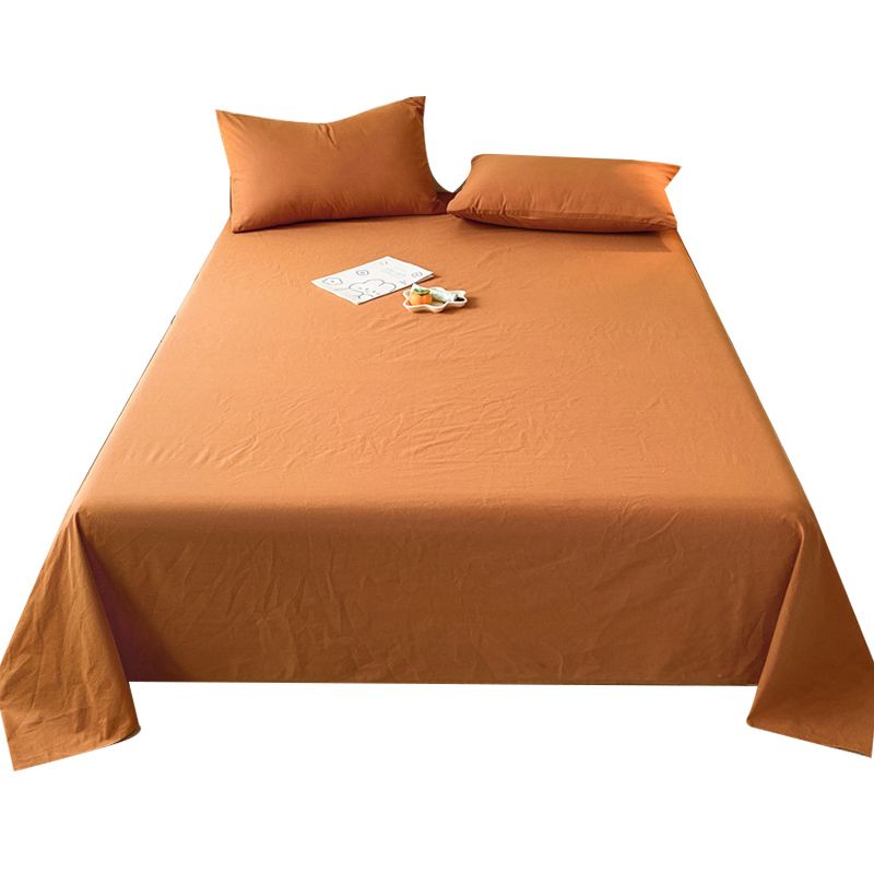 3-Piece Solid Color Sheet Set Cotton Tear Resistant Bed Sheet