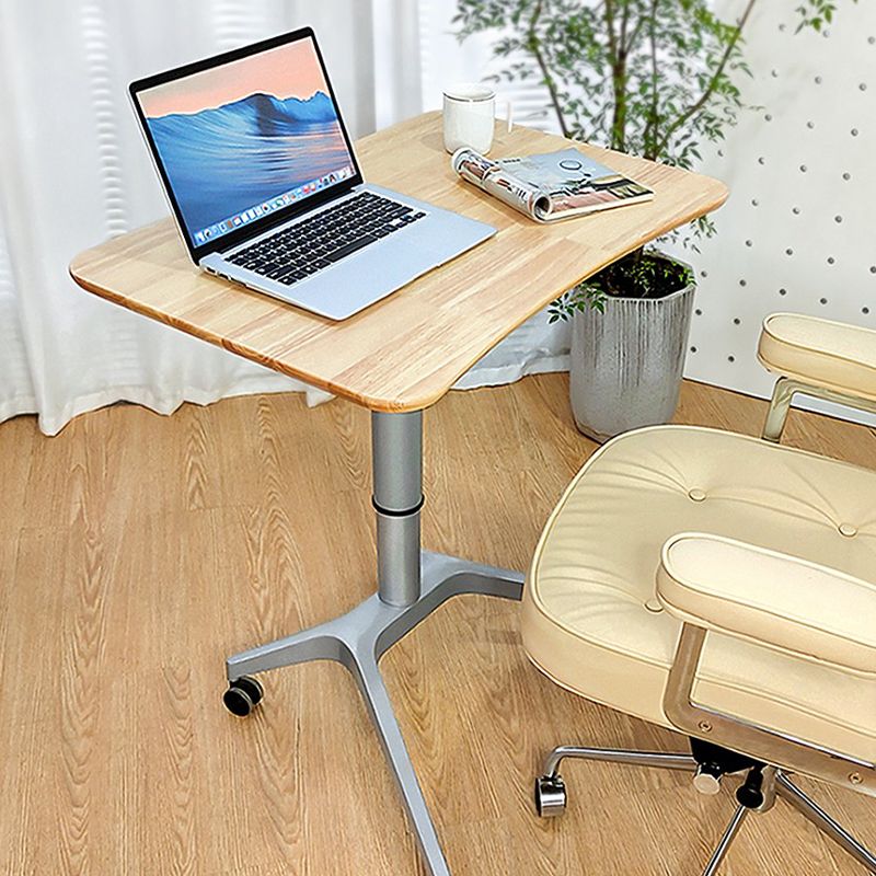 Modern Style Office Task Desk Rectangular Shape Writing Desk with Wheels