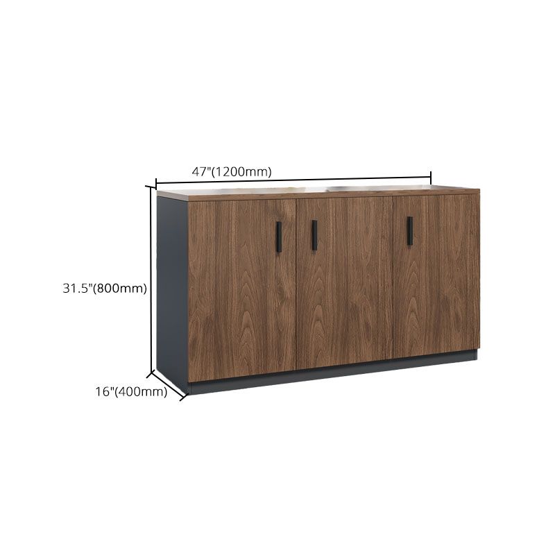 Modern Brown Engineered Wood Filing Cabinet with Drawers for Home Office