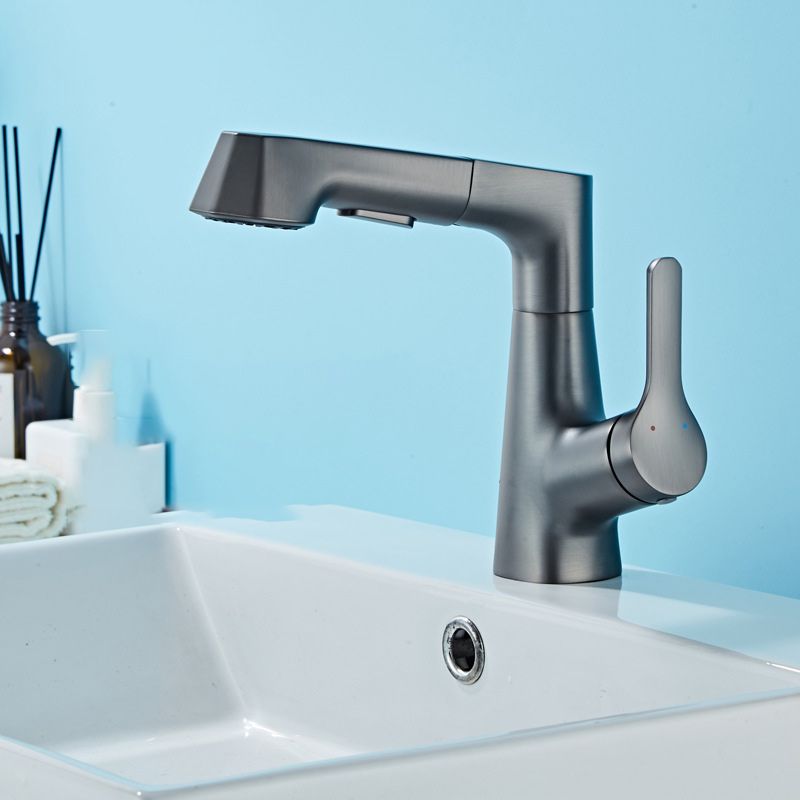 Contemporary Style Centerset Faucets Lever Handles Faucets for Bathroom