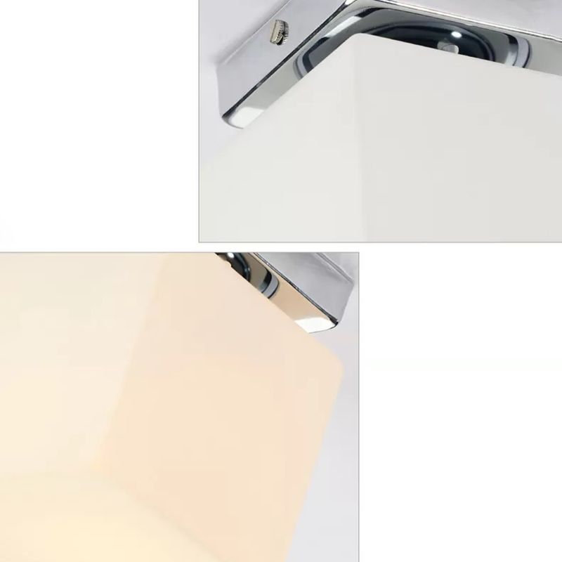 Aisle Ceiling Mount Light Fixture Simplistic White Ceiling Light with Square Shade