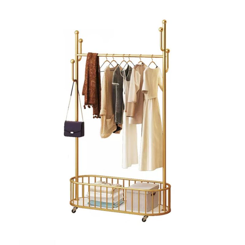 Luxury Metallic Coat Hanger Hooks Design Free Standing Coat Rack for Living Room