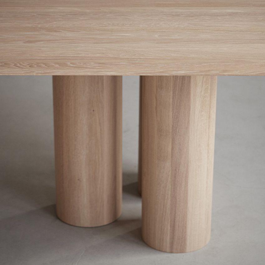 Mesa de comedor de rectángulo Simplicidad Mesa fija de madera con madera sólida