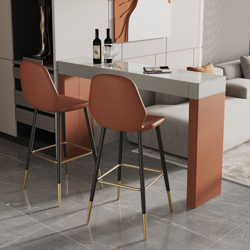 Contemporary Rectangle Bar Counter Table Sintered Stone Dining Table for Kitchen