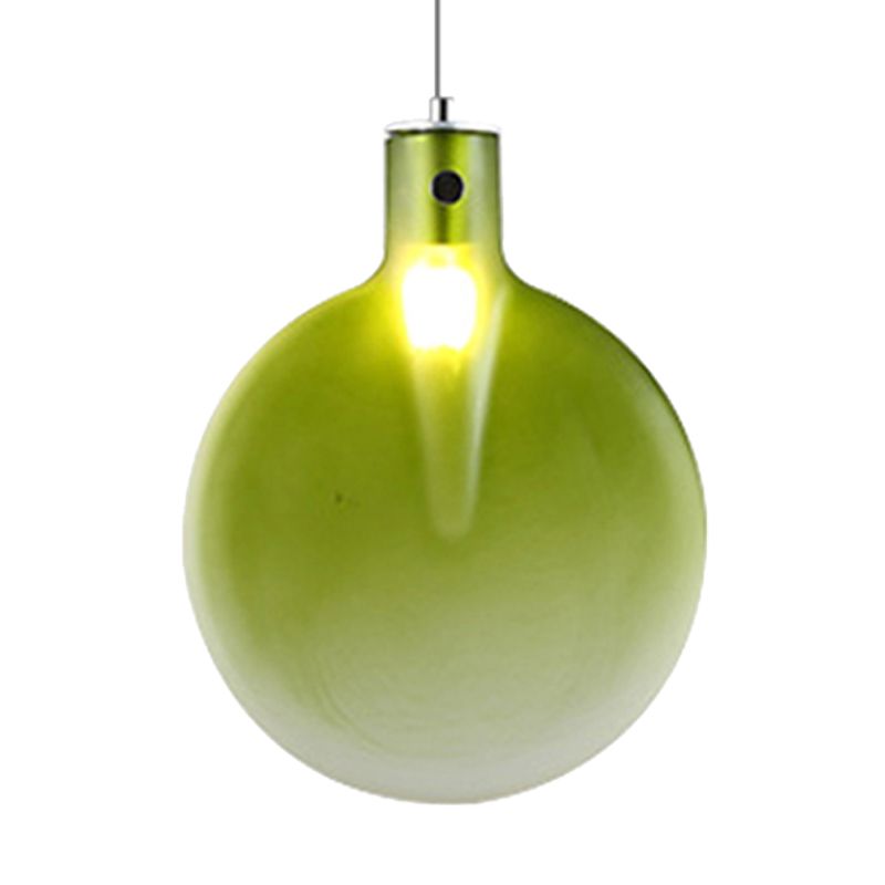 Sliver Ball suspendu plafonnier nordique 1 brun clair / vert / jaune suspension suspension pour le salon