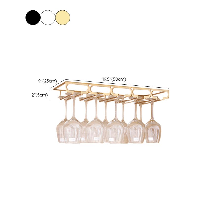 Metal Hanging Glass Rack Industrial Single Rail Glass & Stemware Holder