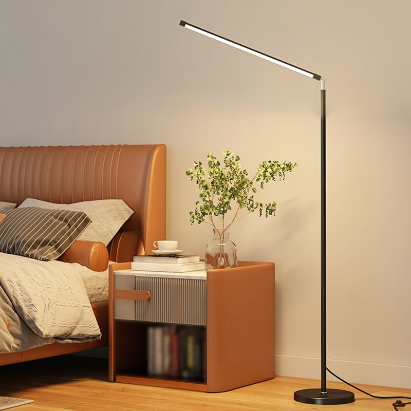 Modern Strip Shape Floor Light LED Floor Standing Light with Acrylic Shade for Bedroom