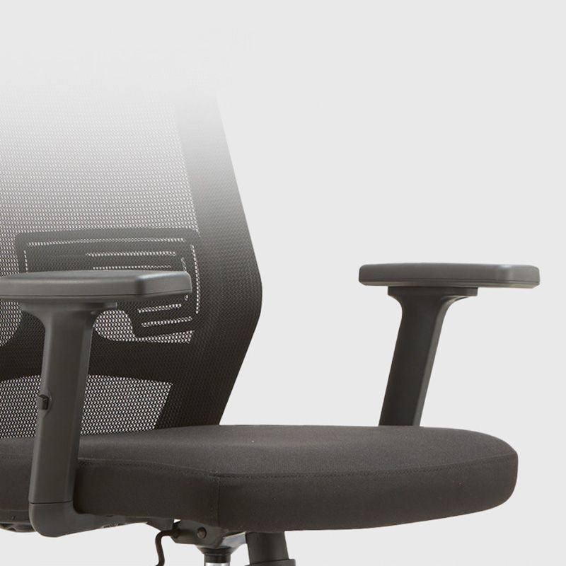 Modern Office Chair Adjustable Seat Height Black Desk Chair with Wheels