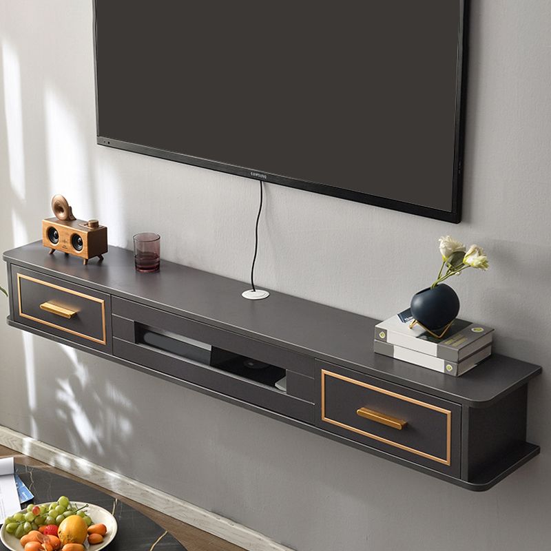 Modern Wood TV Stand Console Wall-mounted TV Media Stand with Drawers for Living Room