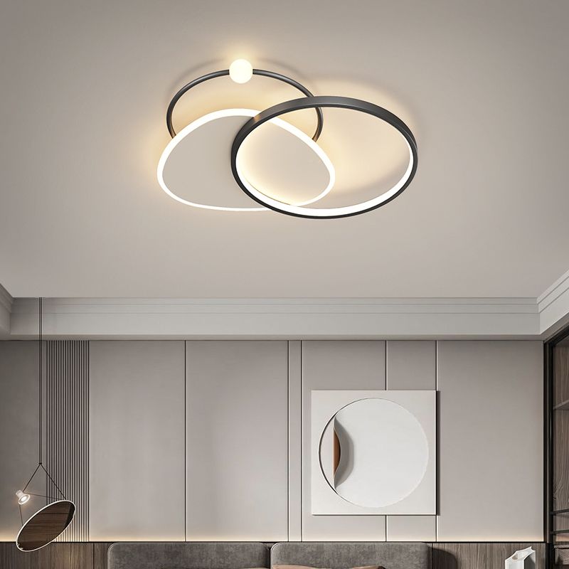 3 Lights Simplicity Ceiling Lighting Fixture LED Flush Ceiling Light for Living Room