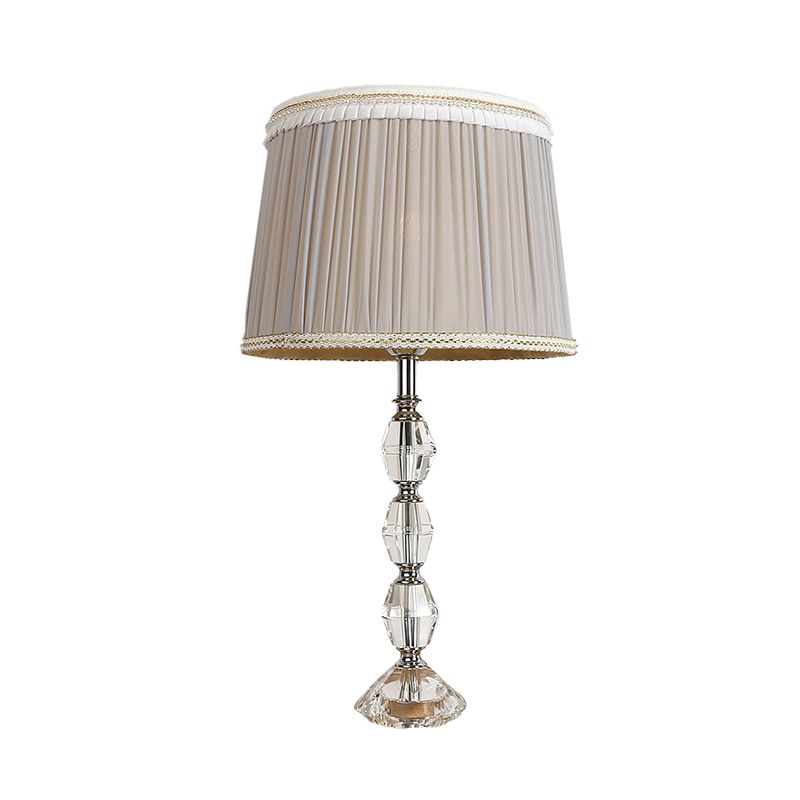 Gris 1 Light Table Lampe traditionalisme biseauté en cristal tambour Light pour le salon