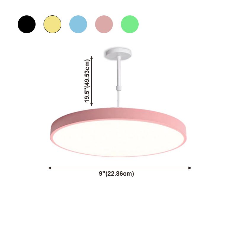 Lief de suspension de pendentif à LED ronde multicolore