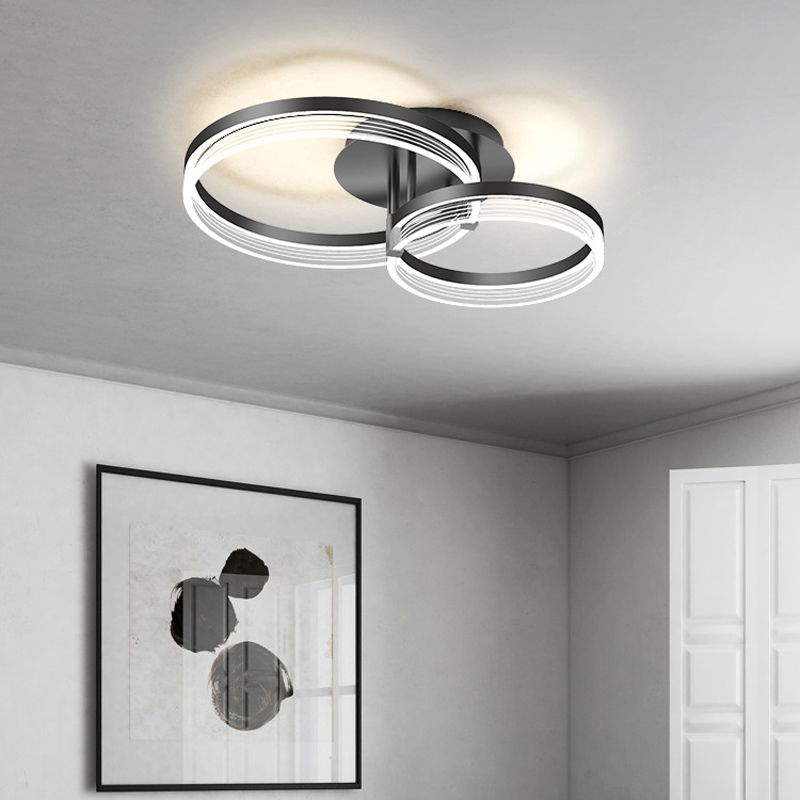 Ring Shape Flush Mount Ceiling Light Modern Fixture Flush Mount Lamp for Living Room