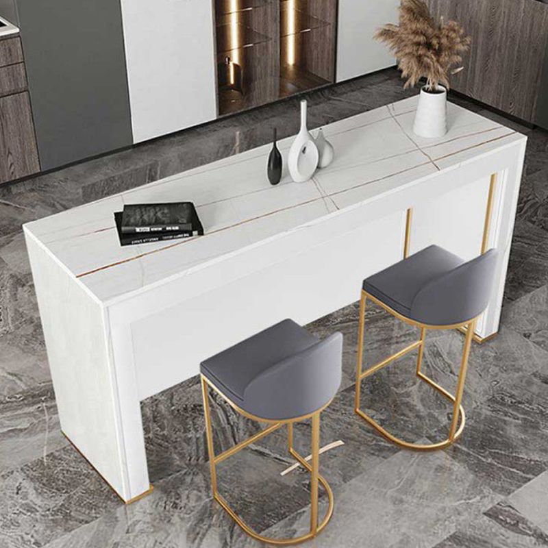 Contemporary Dining Sintered Stone Table Rectangle Bar Counter Table for Home