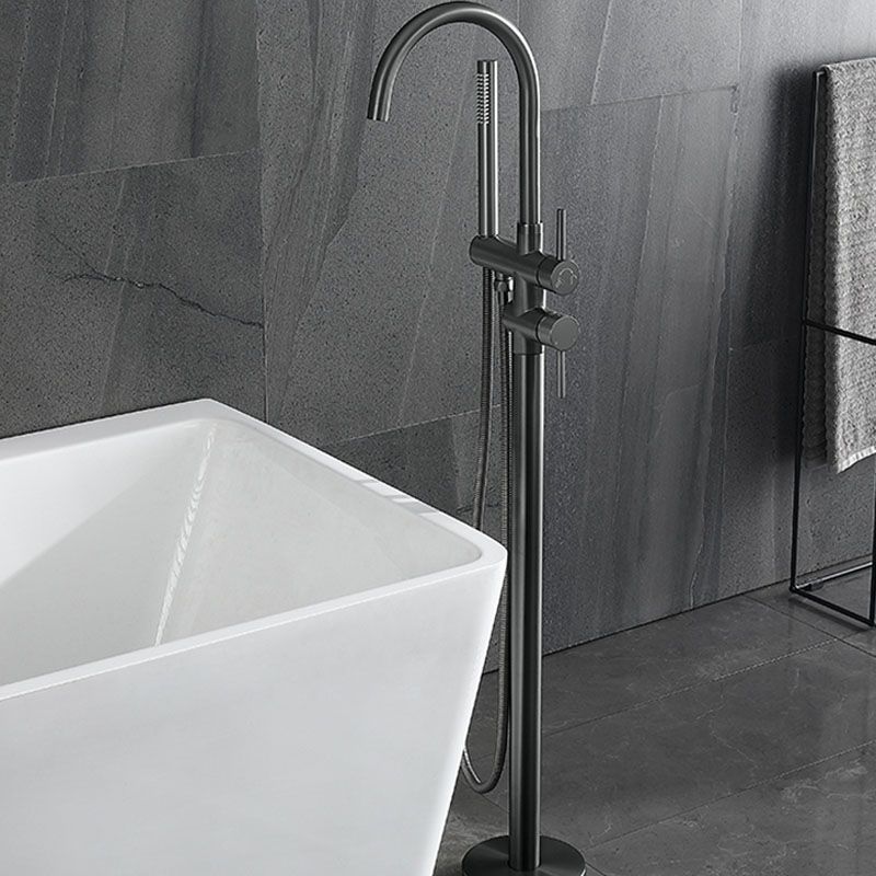 Modern Brass Freestanding Bathtub Faucet with Hose Bathtub Faucet