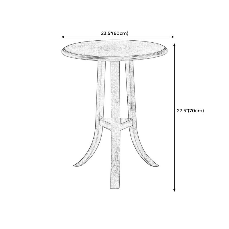 Modern Wooden 3 Leg  Base Brown/White Round Coffee Table End Table