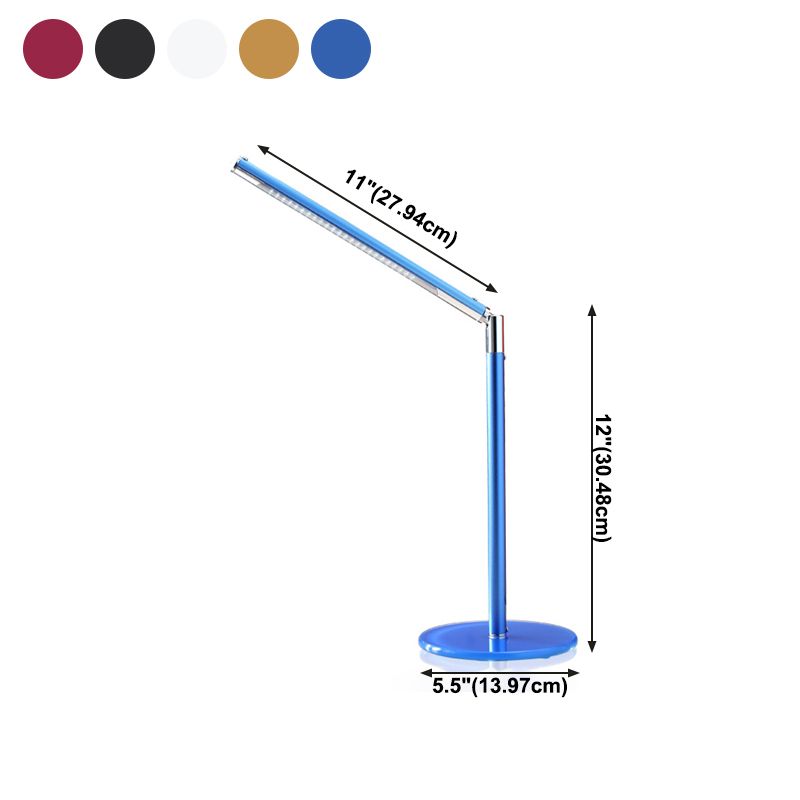 1 Light Linear Table Light Contemporary Metal Night Table Lamps for Study Room