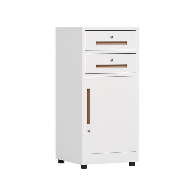 Contemporary File Cabinets Metal Frame Mobile Filing Cabinet with Key Lock