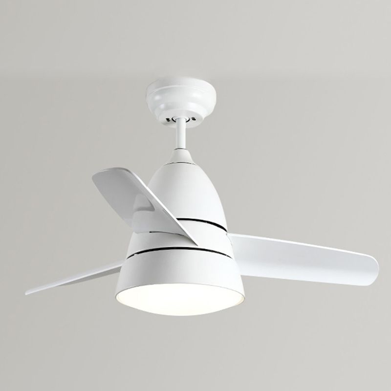 Modern Simple Ceiling Fan Lamp Cone Shape LED Ceiling Fan Light for Bedroom