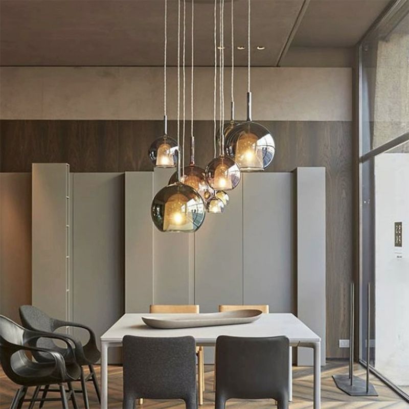 Glass Hanging Pendant Light Modern Style Suspension Pendant Light for Dining Room