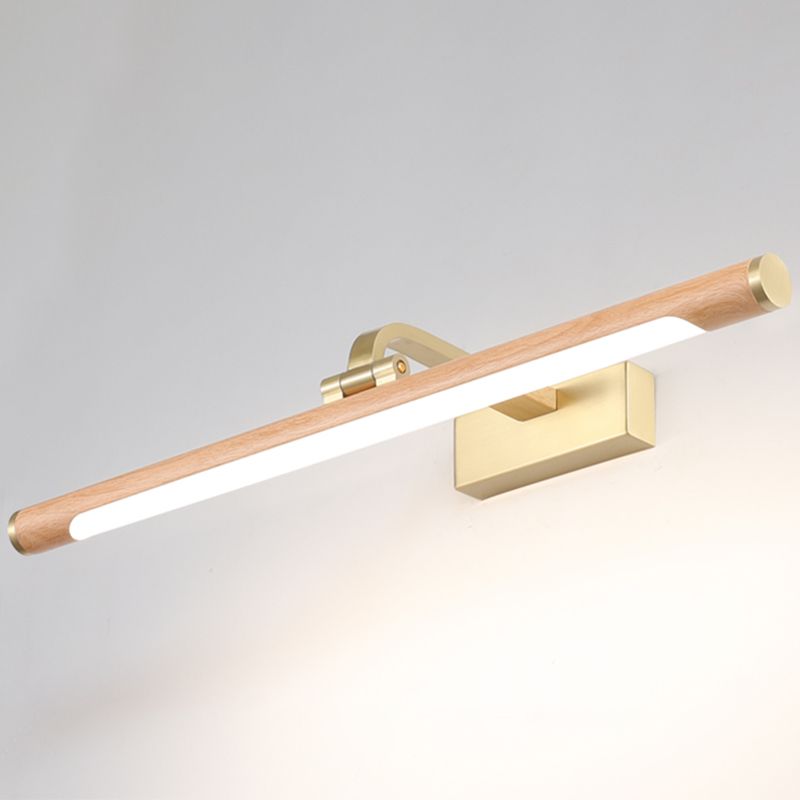 Horizontal Metal Wall Lighting Fixture Modern Style LED Wood Wall Mount Light Fixture