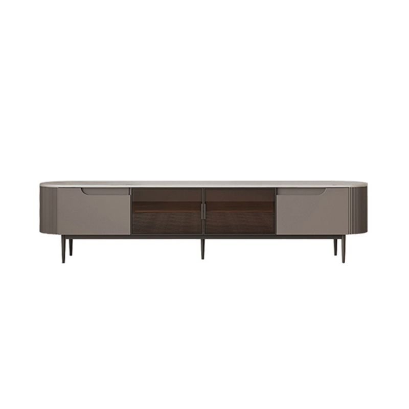 Contemporary Media Console TV Stand Stone TV Stand with Cabinet