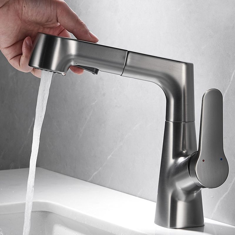 Pull-out Vessel Faucet Contemporary Sink Faucet with One Lever Handle