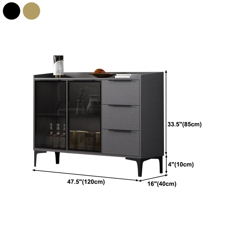 Modern Style Sideboard Sintered Stone Sideboard with Drawers for Living Room