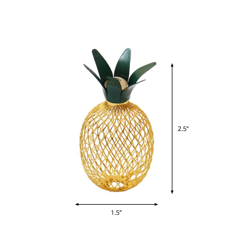 Iron Pineapple LED Light String Modernism 20/40 Bulbs Yellow Party Lighting with USB Charging, 9.8/19.6 Ft Long