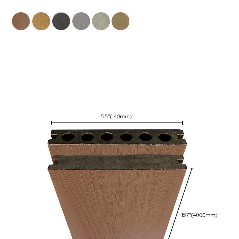 Modern Side Trim Piece Engineered Wire brushed Hardwood Deck Tiles