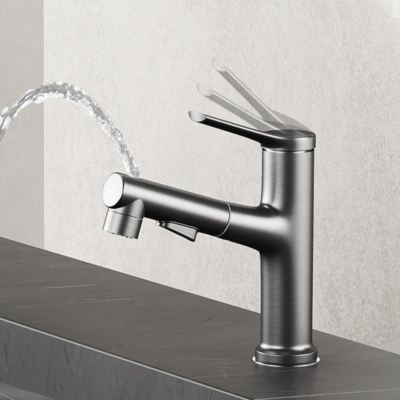 Contemporary Kitchen Faucet Single Handle 2-Function Faucet with Pull out Sprayer