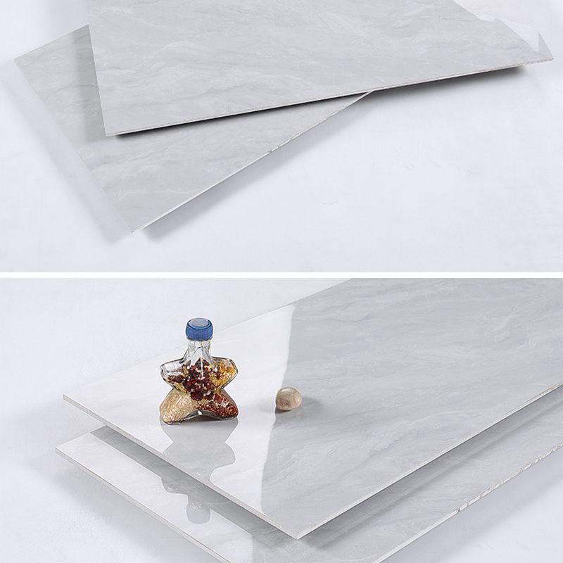 Marble Appearance Singular Tile Straight Edge Rectangular Floor Tile