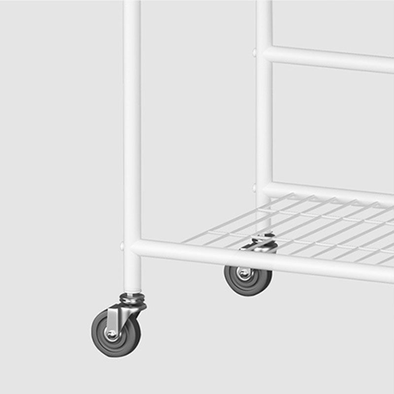 Metal Coat Hanger, Storage Baskets and Castors, Industrial Entryway Kit