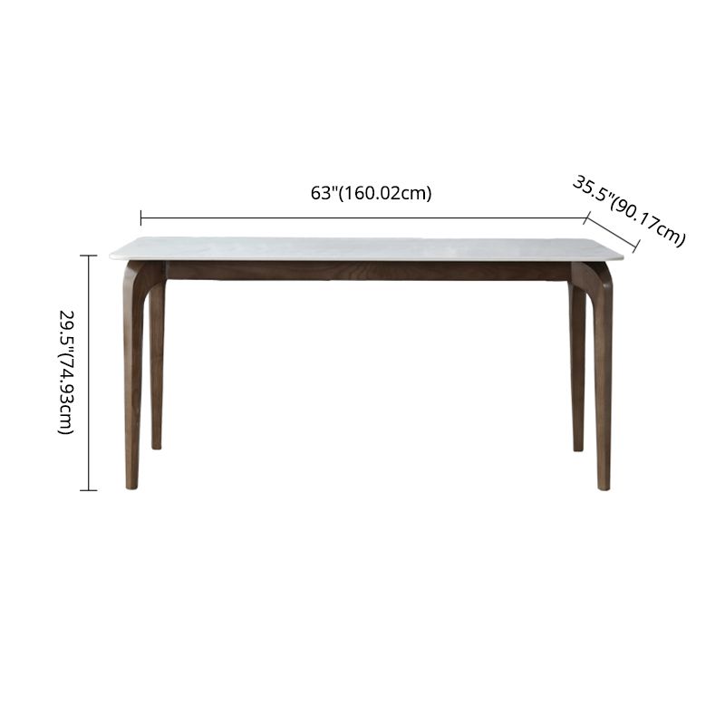 Pranzo in pietra a fissata contemporanea † † † Table¬ † con 4 gambe in legno massiccio set da pranzo da cucina