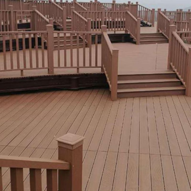 Wire brushed Hardwood Deck Tiles Engineered Flooring Planks for Patio