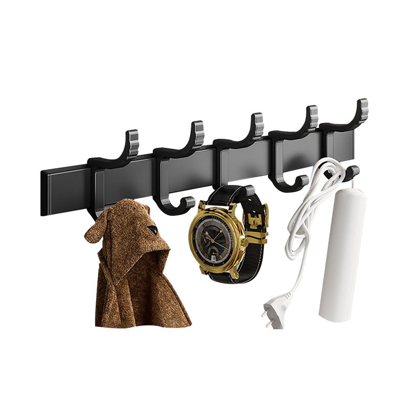 Black Aluminum Bathroom Accessory Set Modern Bath Shelf/ Towel Bar & Paper Holder