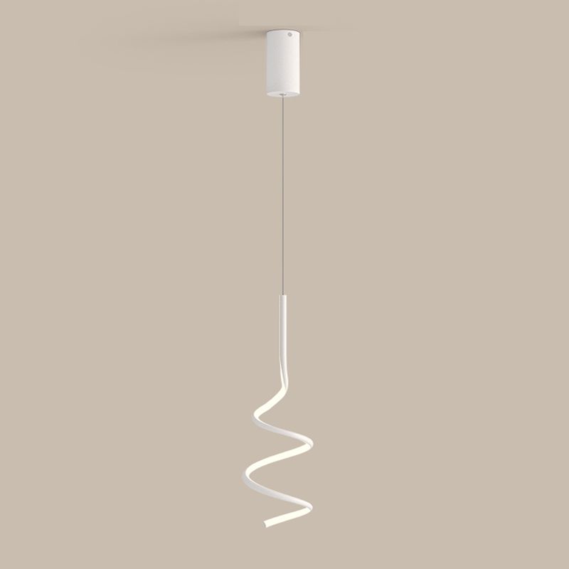 Contemporary Style Linear Shape Pendant Light Metal 1-Light Hanging Lamp