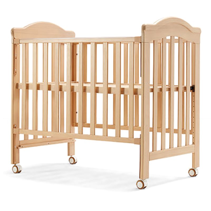 Rectangle Farmhouse Style Crib Solid Wood 3-In-1 Convertible Crib