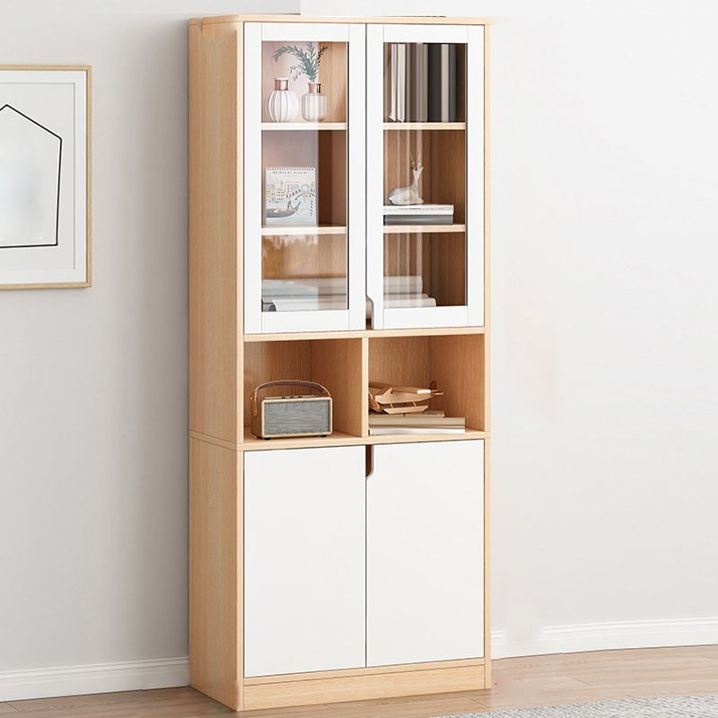 Contemporary Filing Cabinet Storage Shelves Glass Detail Wood File Cabinet