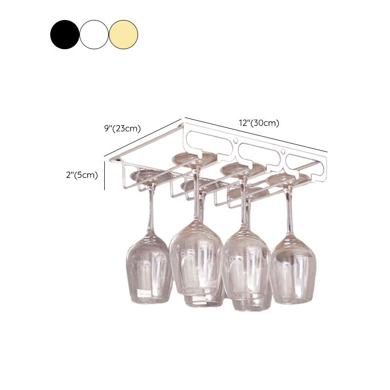 Metal Hanging Glass Rack Industrial Single Rail Glass & Stemware Holder