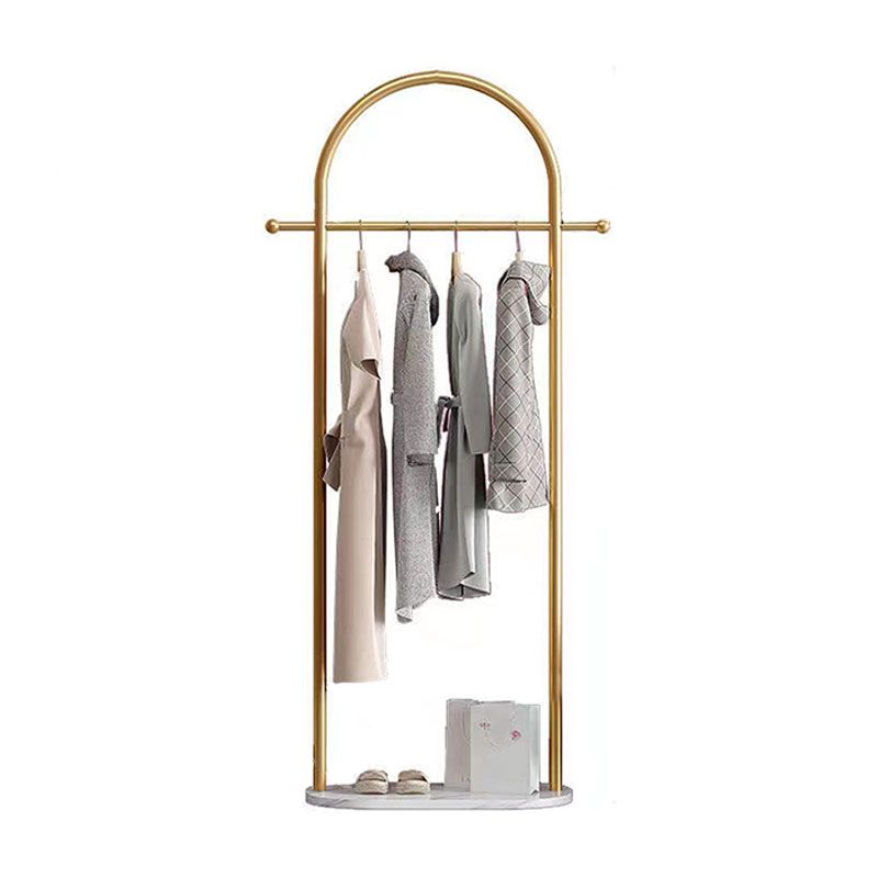 Basic Metal Coat Hanger Marble Bottom Hooks Coat Rack for Living Room