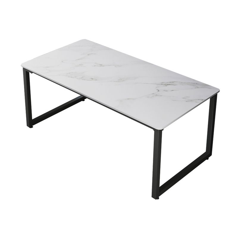 Stone Industrial Writing Desk Sled Rectangular Office Desk for Home