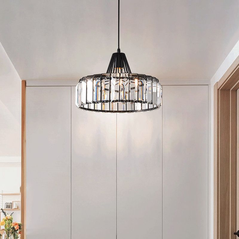 Cone Shape Pendant Lighting Modern Style Crystal Pendant Lamp for Bedroom