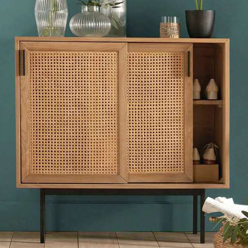 Modern & Contemporary Cabinet Square Accent Cabinet with Bar Pulls