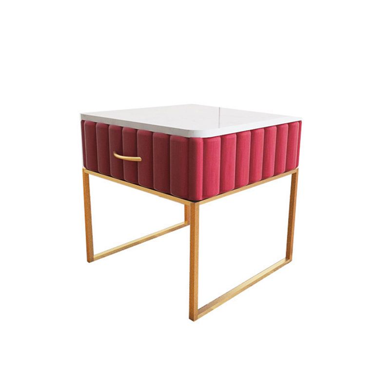 Glam Accent Table Nightstand Drawers Included Bedside Cabinet for Bedroom