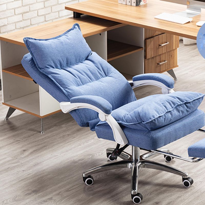 Metal Base Modern Office Chair with Wheels Executive Ergonomic Task Chair with Padded Arms