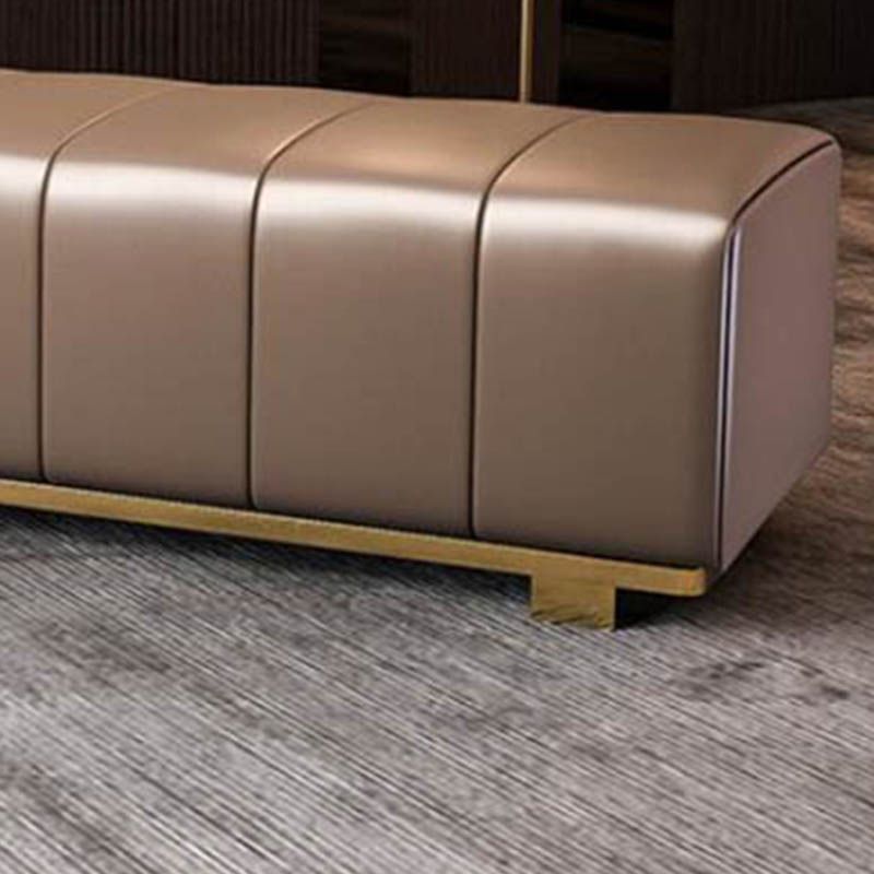 Rectangle Bedroom Bench Modern Metal Seating Bench with Upholstered