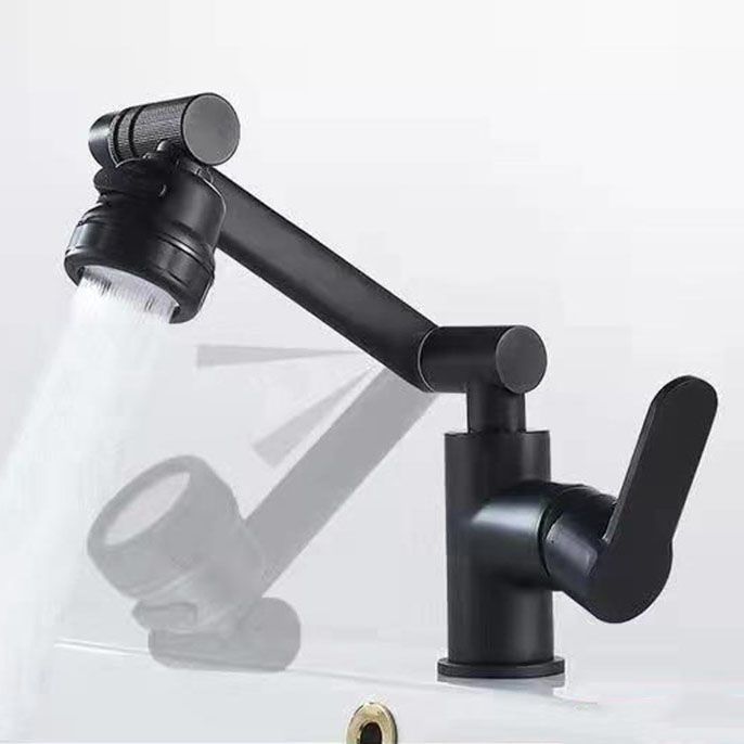 Modern Vessel Sink Faucet Stainless Steel Lever Handle Low Arc Vessel Faucet