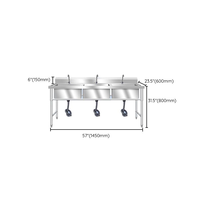 Contemporary Style Kitchen Sink All-in-one Stainless Steel Kitchen Sink