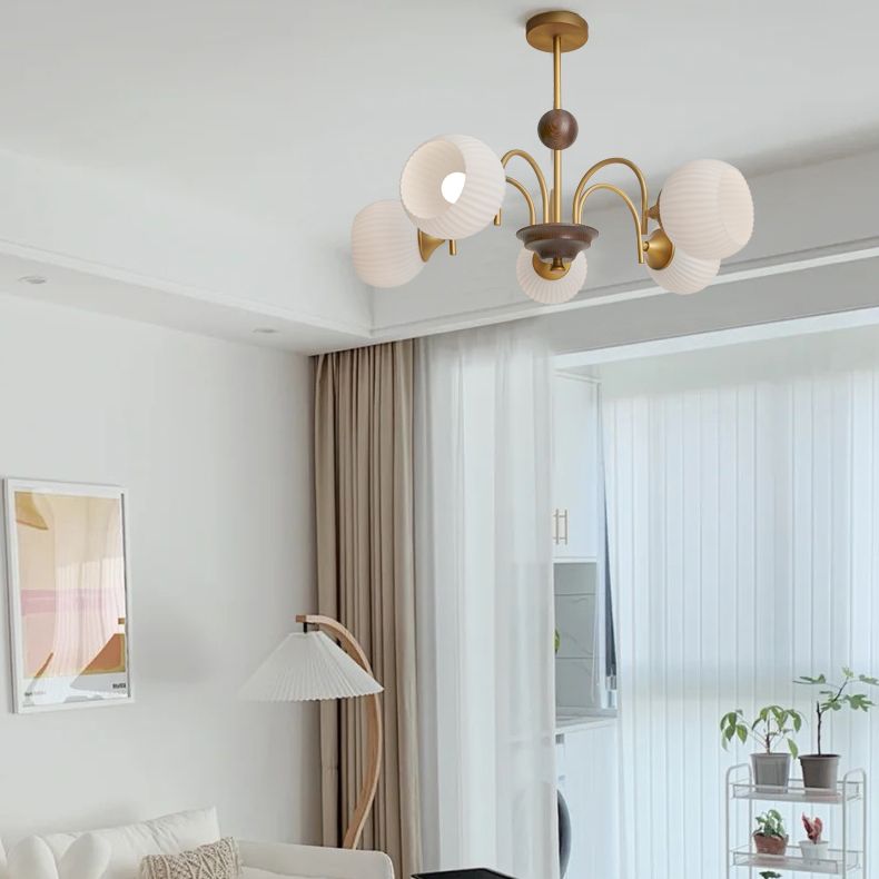 Chandelier de globe de verre léger de luxe moderne pour espaces intérieurs